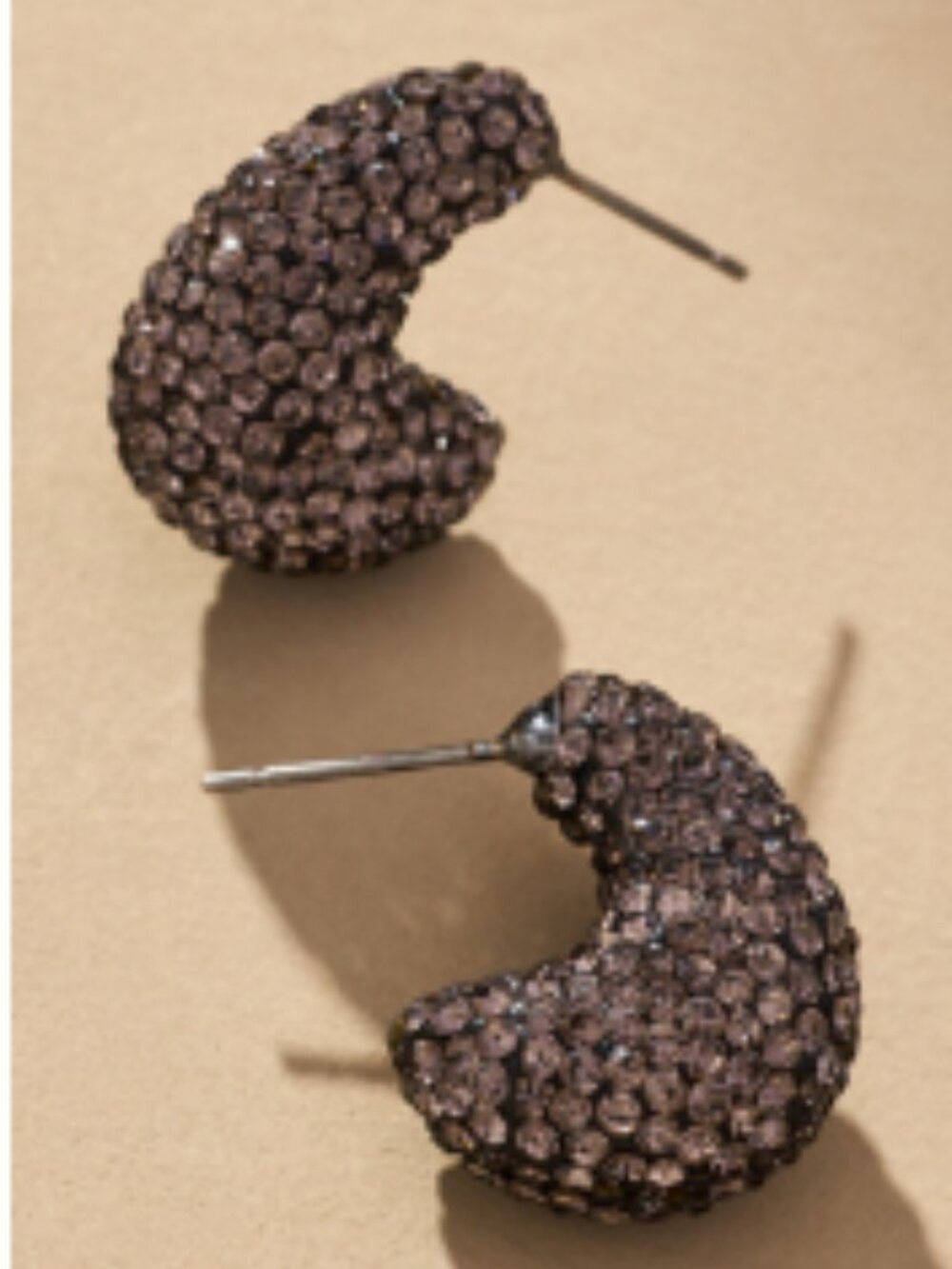 Anthropologie Pave Teardrop Earrings